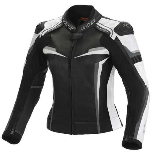 Büse Mille Damen Motorrad Jacke Gr. 80 - Sportliche Lederjacke für Damen mit integrierten Protektoren, optimaler Schutz und Stil für Motorradfahrerinnen.