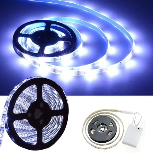 Mixtooltoys Regalleuchten, batteriebetriebene, kleine LED-Lichtstreifen, flexibel, 100 cm, SMD 5050, LED-Beleuchtung, DIY-LED-Lichter für Schlafzimmer, TV-Hintergrundbeleuchtung, Zuhause,