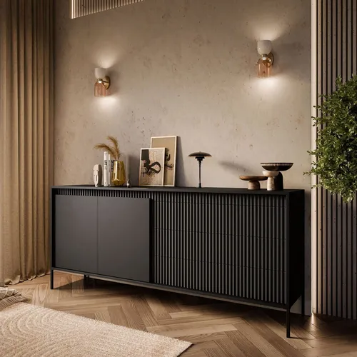 YASUMI 187 2D3S Kommode Schwarz – Elegantes Design in schwarz von Lookway