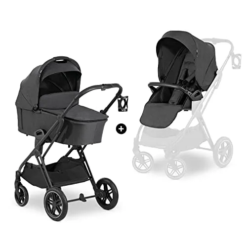 hauck 2 in 1 Kinderwagenset Vision X Set - ab Geburt bis 22 kg - KINDERWAGEN: Flexibles 2-in-1 Set mit Babywanne und wendbarem Sportsitz, ideal für Komfort und Sicherheit von Geburt an bis 22 kg. Mit UV-Schutz 50+, großen Gummirädern und leichtem Faltmechanismus.