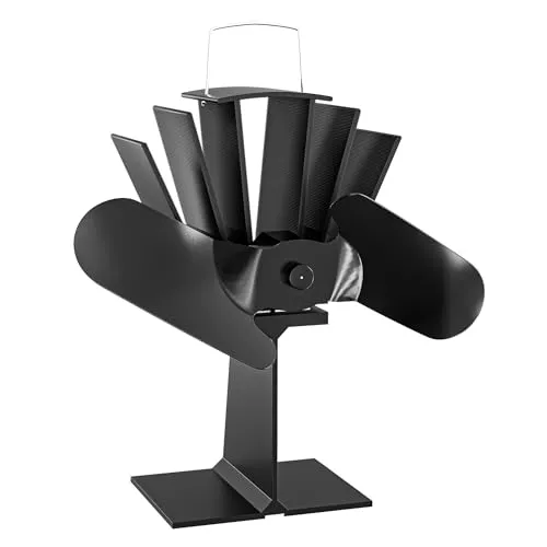 Wiltec Kaminofenventilator mit 2 Blättern – Effiziente Wärmeverteilung ohne Strom