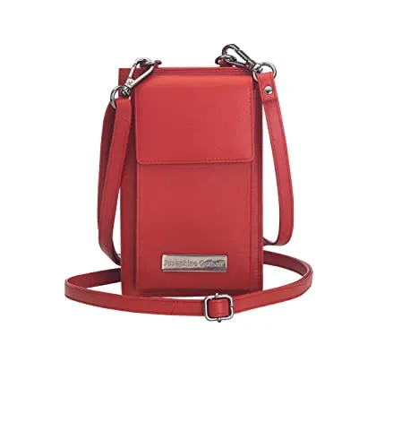 Josephine Osthoff Handy Umhängetasche mit Geldbörse - Damen-Geldbörsen aus 100% Echtleder, handgemacht, mit RFID Schutz und Platz für 12 Karten – stilvoll und sicher unterwegs!