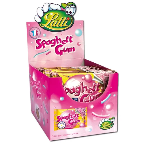 Spaghetti Gum, Kaugummi, 24 Stück 15,30€/1kg in pink von Lutti