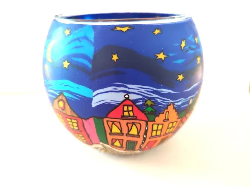 Kerzenfarm 21630 Leuchtgläser, Glas, bunt, 11.0 x 11.0 x 9.0 cm