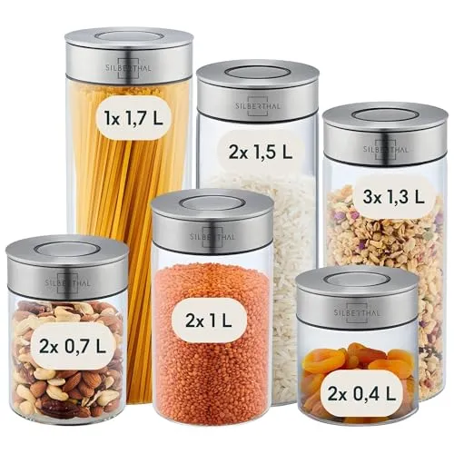 SILBERTHAL Vorratsglas mit Deckel 12er Set von SILBERTHAL