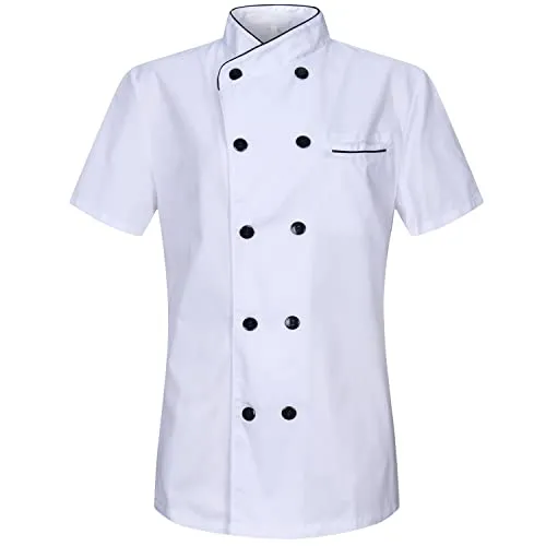 MISEMIYA Damen Women's Chef Jacket KZ-8441 KOCHJACKE KZ-703, Herren 8441-Weiß, XXL