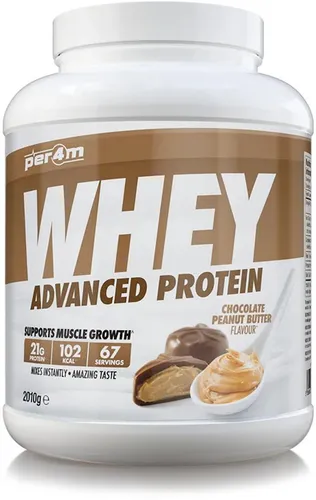 Per4m Whey Advanced Protein, 2010 g Dose - Schokoladen-Erdnussbutter Geschmack - Protein Shakes & Muskelaufbau, hochwertiges Whey Protein für effektiven Muskelaufbau und köstlichen Geschmack.
