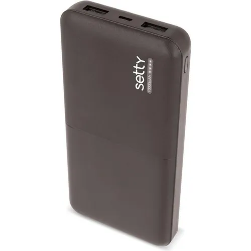 Setty Powerbank 10000 mAh SPB-10 schwarz – Leistungsstark und kompakt