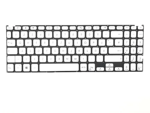 T-ProTek DEUTSCHE - Tastatur Keyboard Silber Ohne Rahmen kompatibel für Asus VivoBook 15 X515JF