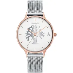 Engelsrufer Quarzuhr ERWA-TREE02-MS-MR Lebensbaum Damenuhr 34mm - Armbanduhren mit 5ATM Wasserdichtigkeit und elegantem Roségold-Gehäuse, ideal für stilbewusste Damen.