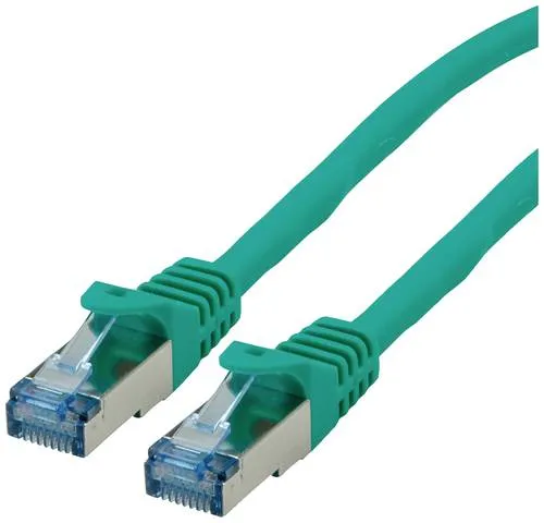 Roline 21.15.2838 RJ45 Netzwerkkabel, Patchkabel CAT 6a S/FTP 15.00m Grün 1St.