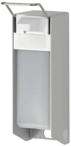 Ophardt Original Eurospender ingo-Man® Classic 500 ml - Hochwertiger Seifenspender aus mattsilber eloxiertem Aluminium für Wandmontage, hygienischer Edelstahl-Bedienhebel und einstellbare Dosiermenge für optimale Hygiene.
