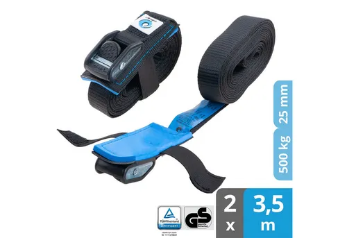 valonic DOLPHIN Spanngurte 2x 3,5m in schwarz von valonic