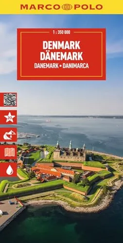 MARCO POLO Reisekarte Dänemark 1:350.000: Straßenkarte und Autokarte mit sehenswerten Strecken, Highlights und digitaler Erweiterung (Marco Polo Maps)