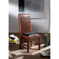 Massivmoebel24 Holzstuhl OXFORD - Eleganter Holzstuhl aus Akazie, stark gepolstert und langlebig, ideal für Esszimmer und Wohnzimmer.