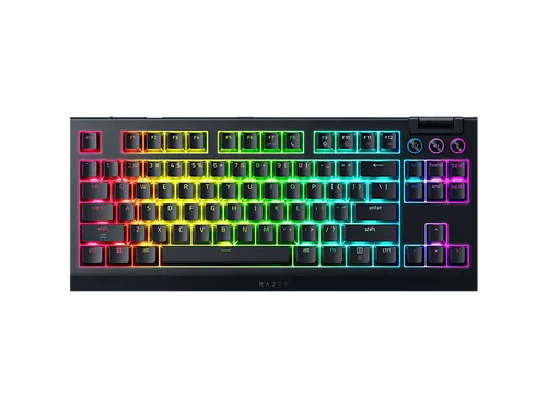 Razer BlackWidow V4 TKL Hyperspeed - Mechanische Gaming-Tastatur mit Razer Orange Switches für ein verbessertes Tippgefühl, kabellos mit bis zu 980 Stunden Akkulaufzeit und Hot-Swap-Design für individuelle Anpassungen.