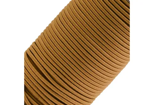 maDDma Gummiband 50m Gummikordel 3mm Hutgummi Nähzubehör 27 Farben elastisches Band, braunbeige