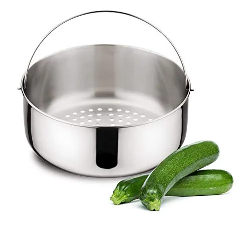 Lagostina Zubehör Edelstahl Dampfkorb Größe 2, für Schnellkochtöpfe 5 l, Edelstahl 18/10, Silber, Ø18 cm