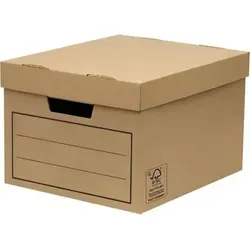 Aufbewahrungsbox Bankers Box 320x250x390 mm - 10 Stück - Praktische Aufbewahrungsbox aus FSC-zertifiziertem Karton, ideal zum Archivieren und Stapeln von Gegenständen. 100% recycelbar und leicht aufzubauen.