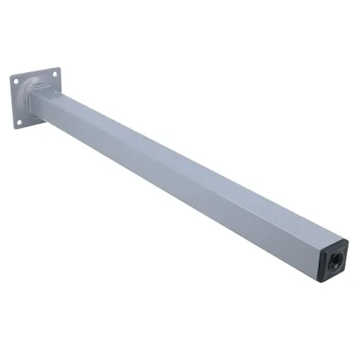 MS Beschläge Möbelstempel Möbelfuss Silber eckig Tischbein Tischstempel 25x25mm Schrankfuss einzeln oder 4er Set Couchfuss Metall Möbelbein (1, 700mm)