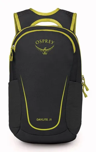 Osprey Daylite Youth Pack - Schwarz/Lemongrass - Kinderrucksäcke | Vielseitiger Rucksack mit vielen Fächern für Spielzeug und Schätze, ideal für Alltag und Freizeit, leicht und farbenfroh.