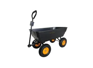 Westmann Prakta M Gartenwagen mit Kippfunktion - Bollerwagen mit 125L Volumen, praktischer Kippfunktion und geländetauglichen Luftreifen für mühelosen Transport – der ideale Helfer für deine Gartenarbeit!