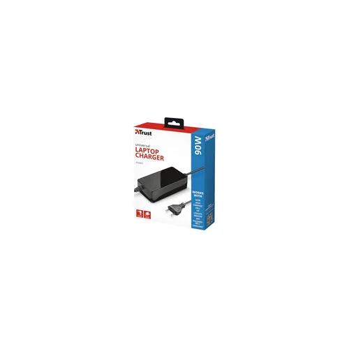 Trust 22142 Universelles Laptop-Ladegerät 90W - Kompakt, sicher und kompatibel mit zahlreichen Marken für mobiles Aufladen