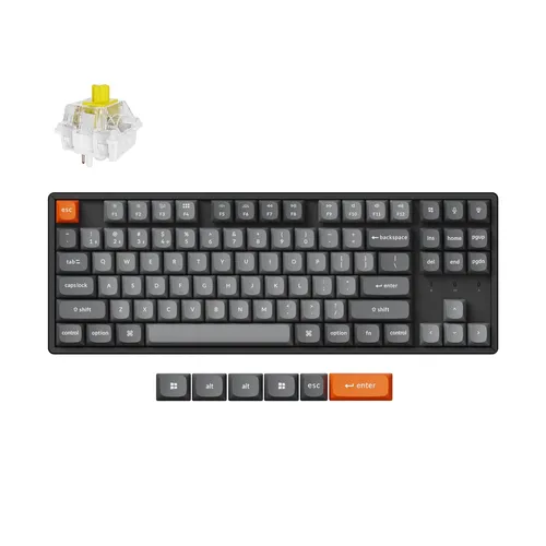 Keychron K8 Max QMK Kabellose Mechanische Tastatur - Programmierbare Flexibilität - Tastaturen & Keypads: Die Keychron K8 Max bietet programmierbare Tasten und ein ergonomisches Design für ein individuelles Tipp-Erlebnis.