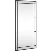vidaXL Hängender Rechteckiger Wandspiegel 50x100 cm in schwarz von vidaXL