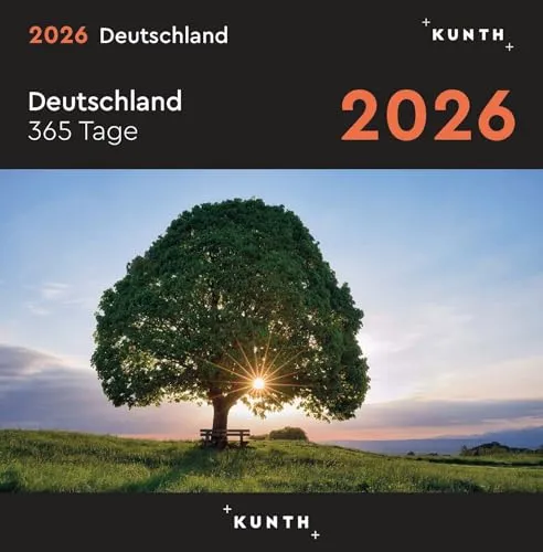 KUNTH 365-Tage-Abreißkalender 2026 - Deutschland - Entdecken Sie täglich 365 traumhafte Orte in Deutschland mit brillanten Bildern und inspirierenden Texten. Ideal zum Aufstellen oder Aufhängen, hochwertig gedruckt und perforiert.