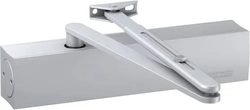 GEZE 1410-0102 Türschließer Silber - Schließtechnik für Wohnungs- und Eingangstüren, variabel einstellbare Schließkraft EN 1-6 und einfache Montage mit Anleitung.