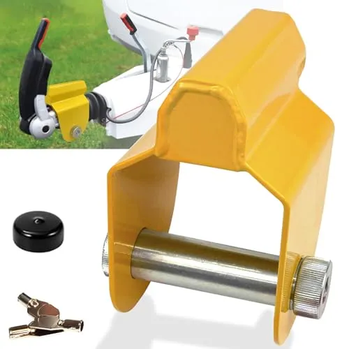 VXVMN Anhängerschloss für Anhänger, Schwerlast Anhänger Schloss Hoher Sicherheit Anhänger Diebstahlsicherung für ALKO AKS1300/2004/3004, AK130/160, Wohnwagen Schloss für Wohnmobil Diebstahlsicherung