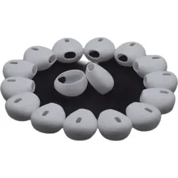 INF Ersatz-Ohrstöpsel aus Silikon für 15–16 mm Ohrhörer, 10 Paar Weiß - Weiß