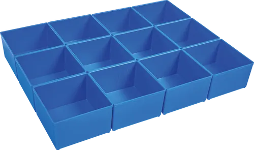 BOXX 6000001712 - Insetbox C3, blau, 12 Stück - Sortimentsboxen für Kleinteile, ideal zur perfekten Ordnung in Werkstatt oder L-BOXX-System, 12 praktische Insetboxen im Set.