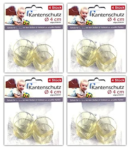 16x Tischkantenschutz rund Kinder Baby Kantenschutz Eckenschutz Ø 4 cm