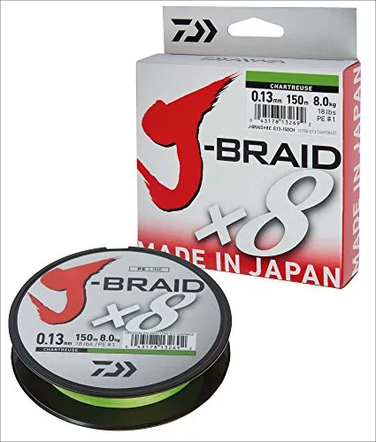 Daiwa J-Braid X8 Chartreuse 0,35mm von DAIWA