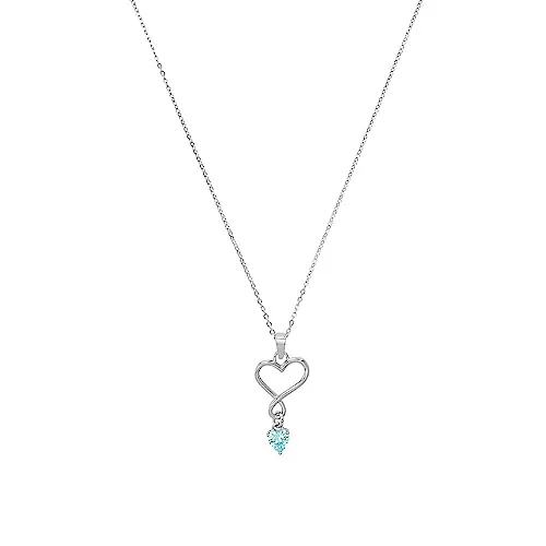 Amor Kette mit Anhänger 925 Sterling Silber - Ketten für Damen, elegante Herz-Halskette aus 925 Sterling Silber mit funkelndem Zirkonia, ideal als Geschenk für besondere Anlässe, kommt in einer hübschen Schmuck Geschenk Box.