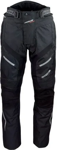 Schwarze Motorradhose mit Thermofutter und Protektoren