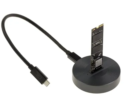 KALEA-INFORMATIQUE Aluminium-Dock USB4- oder Thunderbolt 40G-Verbindung für SSD M2 NGFF NVMe mit Hochgeschwindigkeitskabel