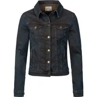 Rock Creek Damen Jeansjacke Mittelblau - Klassische Damen Jeansjacke von Rock Creek mit geradem Schnitt, zwei Brusttaschen und spitzem Kragen. Ideal für entspannte Casual-Looks, kombiniert mit Jeans und Sneakers.