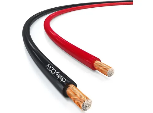 deleyCON deleyCON 10m Lautsprecherkabel 2x 2,5mm² CCA 50x0,25mm Litze BauPVO Audio-Kabel