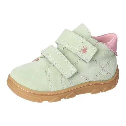 RICOSTA Mädchen Stiefel Ryder, Baby und Kleinkinder Lauflernschuhe, Weite: Mittel, Barfuß-Schuh, Booties, Klettstiefel, Avocado/rosa (520), 20 EU