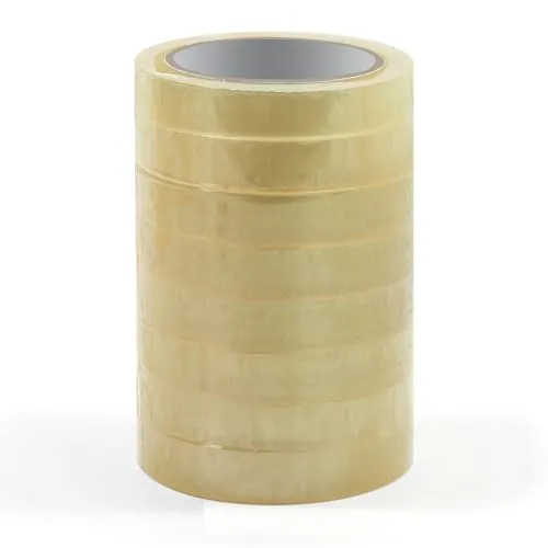 Waytex 930925 Klebeband für Büro, transparent, glänzend, hohe Klebekraft, Breite 19 mm, Rolle mit 66 m, Profi-Qualität, Stärke 50 µm, 8 Stück