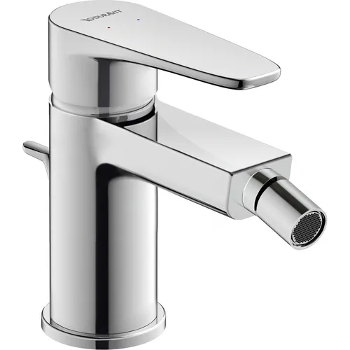 Duravit Einhebel-Bidetmischer B.1 mit Zugstangen-Ablaufgarnitur - Sonstige Armaturen, eleganter Bidetmischer mit großzügiger Ausladung von 127 mm und wassersparender Durchflussmenge von max. 5 l/min, ideal für umweltbewusste Haushalte.