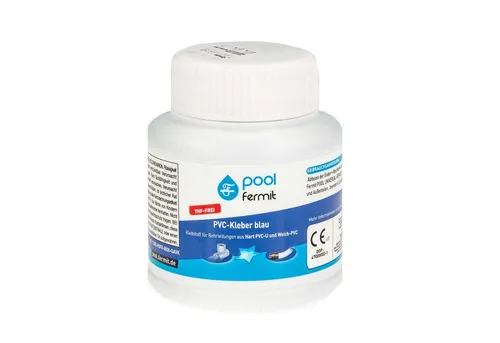 Fermit Gewindedichtung PVC-Kleber Pool blau Dose 125 ml, mit Pinsel - 09105