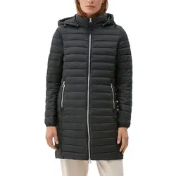 s.Oliver Lange Steppjacke mit Abnehmbarer Kapuze Black 36 - Funktionsjacke mit Slim Fit und abnehmbarer Kapuze, ideal für modische Looks und optimalen Komfort bei kühlem Wetter.