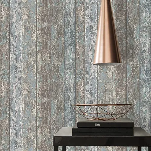 A.S. Création Vliestapete Holztapete Tapete in Vintage Holzoptik 10,05 m x 0,53 m blau braun grau 367071 36707-1