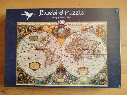 Puzzle - Antique World Map - 1000 Teile - Bluebird, antike Weltkarte (70246)