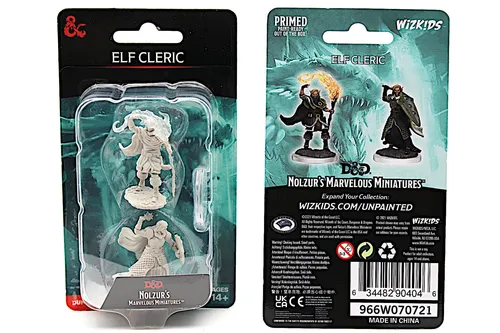 WZK90404 - D&D Nolzur's Marvelous Wave 16 - Unpainted Miniatures-Elf Cleric Male