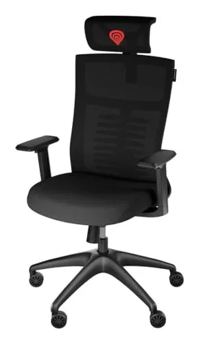 Genesis Gaming-Stuhl ASTAT 200 G2 schwarz - Gaming-Zubehör, ergonomischer Stuhl mit verstellbarer Rückenlehne und 3D-Armlehnen für optimalen Komfort während langer Gaming-Sessions.